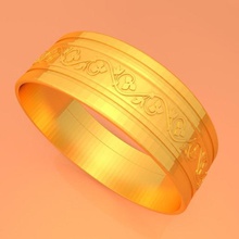 wedding gold ring ktwr03 jewelry 3d printing model ktkaraj stl jewellery prototyping printable circular pattern circle round 3d print model - Mito3D