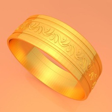 de la boda anillo oro ktwr05 joyería impresión en 3d del modelo ktkaraj stl creación prototipos imprimibles circular patrón círculo redondo 3d print model - Mito3D