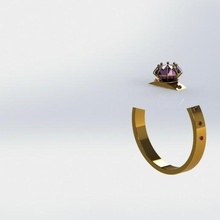 wedding ring design engineering 3d print model - Mito3D