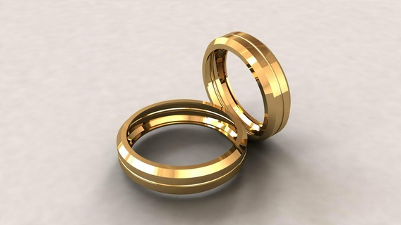 düğün yüzük 007 takı 3d yüzükler evlilik cad mücevher 3dm nişan 3d print model - Mito3D