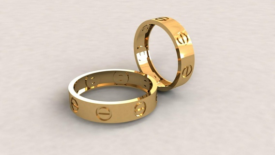 Hochzeit Ring 008 Schmuck 3d Ringe Ehe cad Juwel 3dm Engagement Gold 3d print model - Mito3D