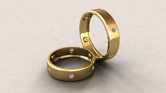 düğün yüzük 010 takı 3d yüzükler evlilik cad mücevher 3dm nişan 3d print model - Mito3D