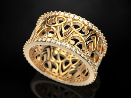 mariage bague 57 bijoux impression 3dprinted imprimable anneaux conception bijou d'or mode or prototypage argent 3d print model - Mito3D
