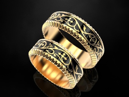 wedding ring 62 enamel jewelry print 3dprinted jewellery printable rings design jewel golden fashion printabl printing gold prototyping silver 3d print model - Mito3D