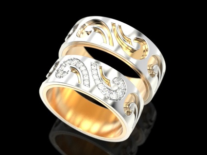 mariage bague 63 bijoux impression 3dprinted imprimable anneaux conception bijou d'or mode or prototypage argent 3d print model - Mito3D