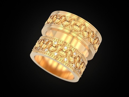 düğün yüzük 71 takı Yazdır 3dprinted mücevher yazdırılabilir yüzükler tasarım altın moda baskı prototip oluşturma gümüş karartma doku 3d print model - Mito3D