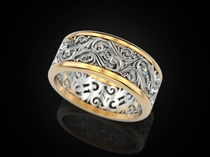 mariage bague 75 bijoux impression 3dprinted imprimable anneaux conception bijou d'or mode or prototypage argent 3d print model - Mito3D