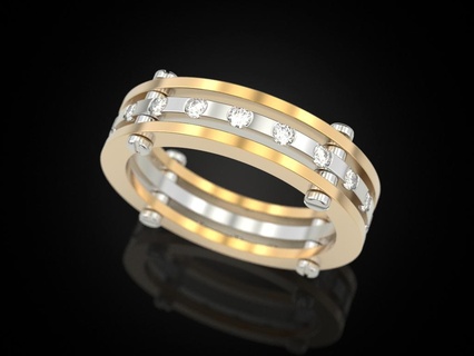 nozze squillare 77 diamante eternità gruppo musicale gioielleria Stampa 3dprinted stampabile anelli design gioiello d'oro moda stampa oro argento uomini 3d print model - Mito3D