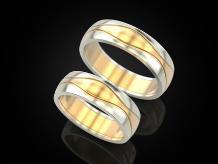 mariage bague 79 bijoux impression 3dprinted imprimable anneaux conception bijou d'or or argent pneu bande roulement modèle impressionnant 3d print model - Mito3D