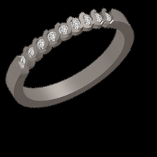 nozze squillare 9 15mm gioielleria alleanze impostato gemme pietre gioiello oro casting cera matrimonio unione cerchio argento 3d print model - Mito3D