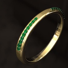 anello di nozze 10 diamanti gioielli 3d print model - Mito3D