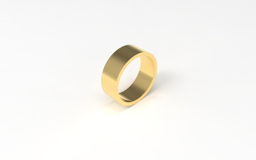 wedding ring square band 7mm alliance ribbon rush art jewel jewellery circle rings jewelry gold casting wax 3d print model - Mito3D