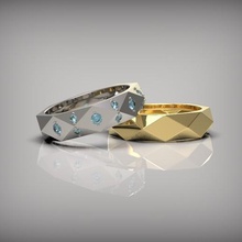 wedding rings jewelry ring 3d print model - Mito3D