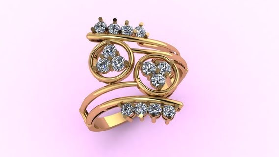 Boda anillos flor anillo plata oro compromiso mujer belleza Moda lujo rinoceronte joyería joya 3d print model - Mito3D