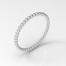 nozze anelli perla cerchio dimensioni gioielleria squillare alleanza gruppo musicale gioiello nastro fretta arte oro casting cera 3d print model - Mito3D