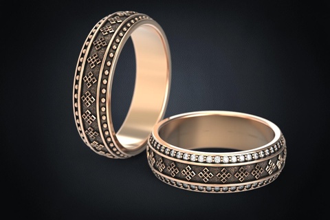 nozze anelli pietre elegante 296 3dprinted design moda oro d'oro gioiello gioielleria Stampa stampabile stampa prototipazione squillare argento 3d print model - Mito3D