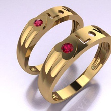 les anneaux de mariage bijoux 3d print model - Mito3D
