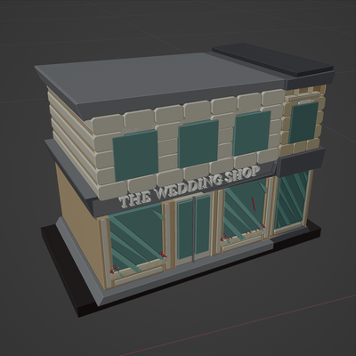 hochzeit geschäft modern gebäude architektur window himmel wohnung haus innere dach balkon fassade wohn außen geschichte wolkenkratzer cartoon home karikatur 3d print model - Mito3D