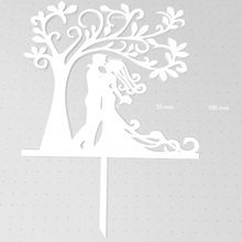 wedding silhouette cake topper art 3d print model - Mito3D