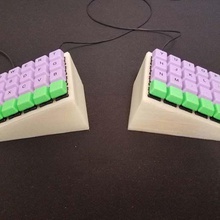 wedge - let's split tented keyboard case gadget computer 3d print model - Mito3D