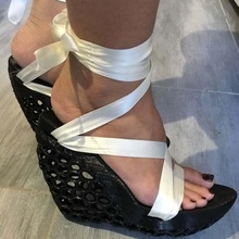 wedge mesh sandal remixed wear fashion fashion lammesky sandal shoe voronoi wedge sandal woman