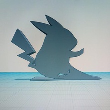 cuneo pikachu porta casa staffa 3d print model - Mito3D