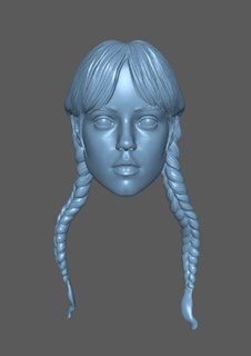 Mercredi Addams Jenna ortega 3d print model - Mito3D