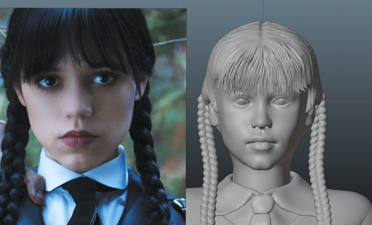 wednesday addams v3 wednesday wednesday addams addams family tvshow netflix creepy spooky jenna jenna ortega actor actress movie character characters art toy replica collection pro professional  3d print model - Mito3D