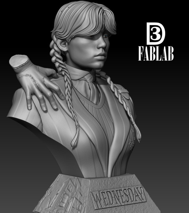 miércoles cosa Addams familia Jenna ortega 3D print model - Mito3D