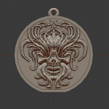 wee jas crânio gadget de morte weejas ded dungeonsanddragons chaveiro medalhão pingente fantasia mesa 3d print model - Mito3D