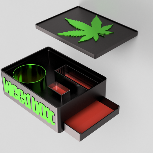 weed box 3D print model - Mito3D