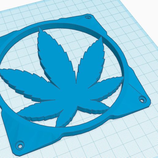 weed fan cover 120mm 3D print model - Mito3D