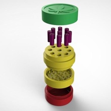 weed grinder + save filters box filter smoke grass ganja joint bind canuto bong maria cannabis marijuana 3d print model - Mito3D