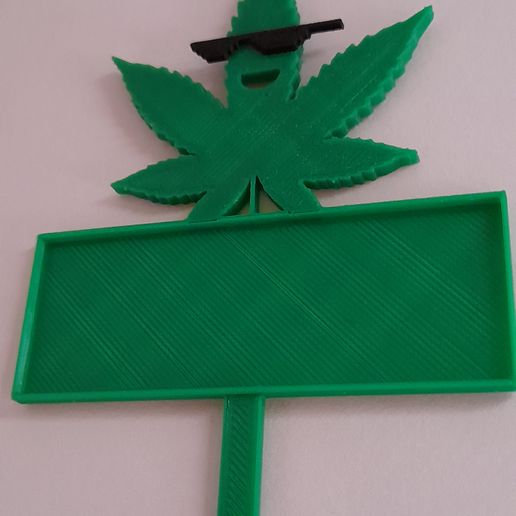 weed label plant tracker 3D print model - Mito3D