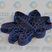 weed leaf cookie cutter 3d print model - Mito3D