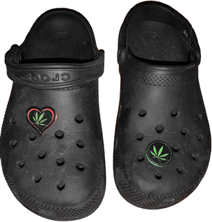 weed leaf crocs charms marijuana cannabis pot dope 420 stoner love croc charm jibbitz fun 3d print model - Mito3D