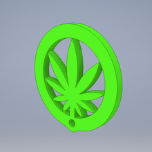 weed leaf pendant necklace ring keyring fashion pla cannabis cool key ornament jewelry marijuana 3d print model - Mito3D