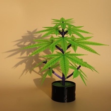 weed plant art cannabis 420 marijuana decoration bong tpu flexible funny pot awesome desk accessory 3d print model - Mito3D