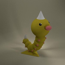weedle Kunst pokemon stl ornament Dekoration Spielzeug 3d print model - Mito3D