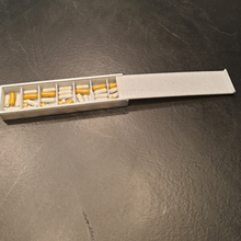 hebdomadaire pilule distributeur de médicaments trieur la maison boîte à pilules les timbres le timbre 3d print model - Mito3D