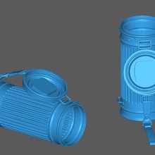 wehrmacht gas maschera contenitore Aperto 1 16 3d print model - Mito3D