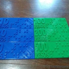 Gewicht Tickets angepasst Blindenschrift lesen Werkzeug 3d print model - Mito3D