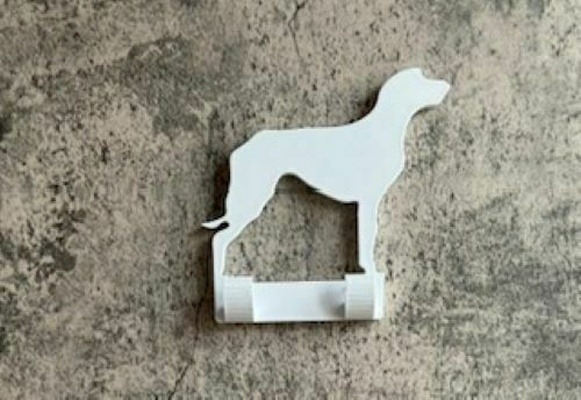 weimaraner cane piombo gancio stl file parete montare amanti unico 3d print model - Mito3D