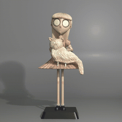 seltsam mädchen frankenweenie kunst digital 3d drucken stl fan art sammlerstücke modellieren film sieger funkelnd 3d print model - Mito3D