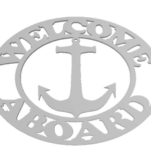 bienvenue à bord art signes logos signe voilier bateau 3d print model - Mito3D
