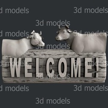 bienvenue vache art vcarve aspire artcam de la magie os l'imprimante 3dmodels 3d print model - Mito3D