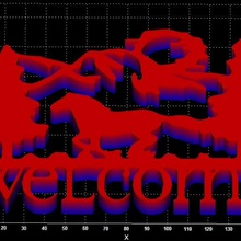 welcome sign 160x117mm home horse logo 3d print model - Mito3D