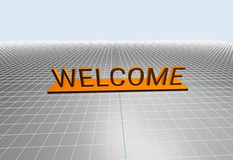 welcome sign businesses 3 1 3d print model - Mito3D
