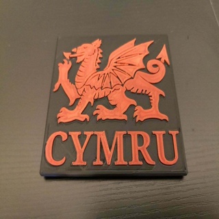 welsh dragon coaster cymru drinks wales kitchen dining 3d print model - Mito3D