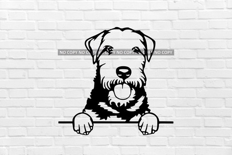 welsh terrier dog wall decoration Art lovely breed puppy mascot small toy miniature home art decor cave animal 2d sign 3d print model - Mito3D